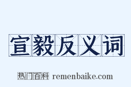 宣毅反义词是什么意思的图片